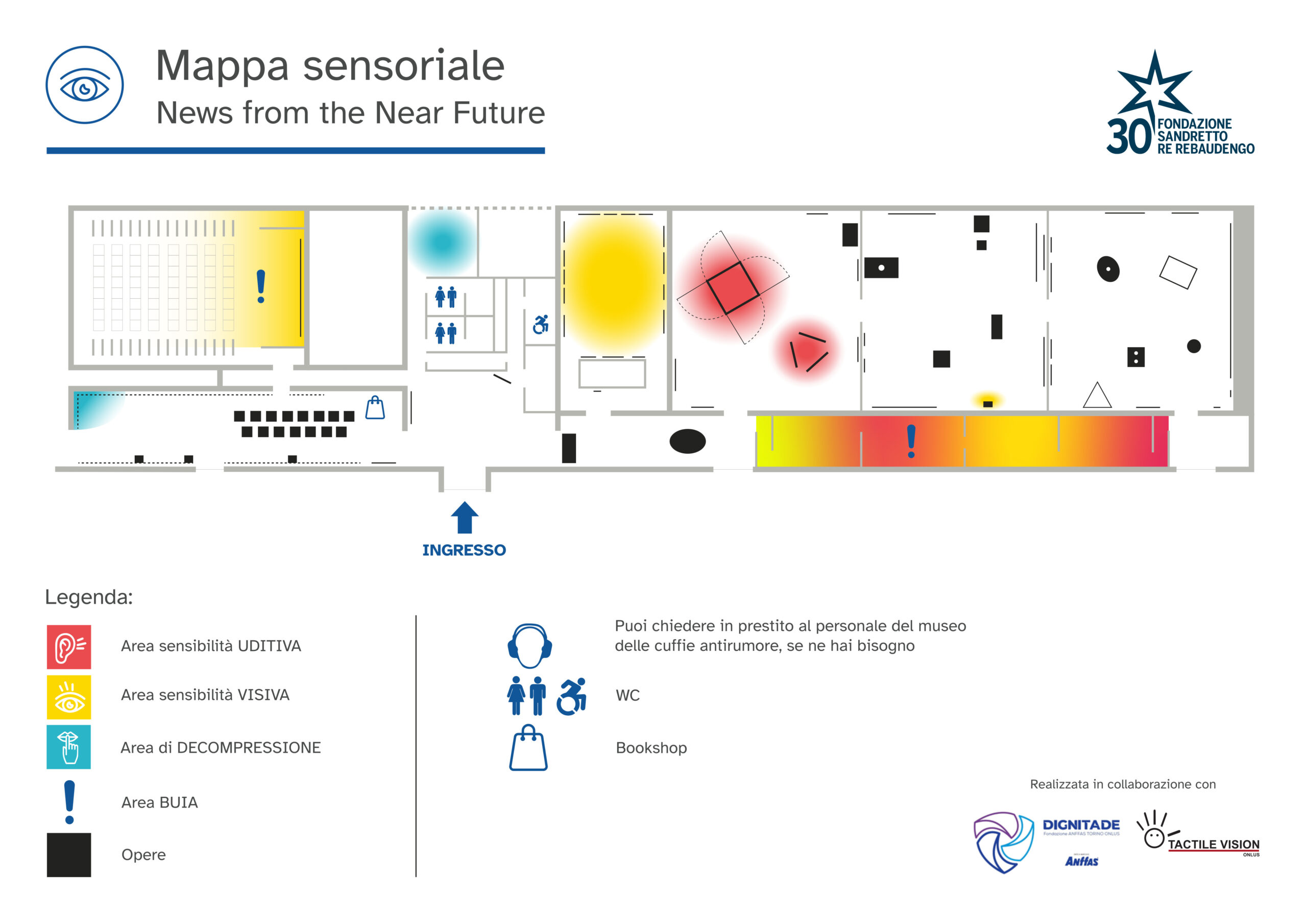 Mappa sensoriale della mostra News from the Near Future